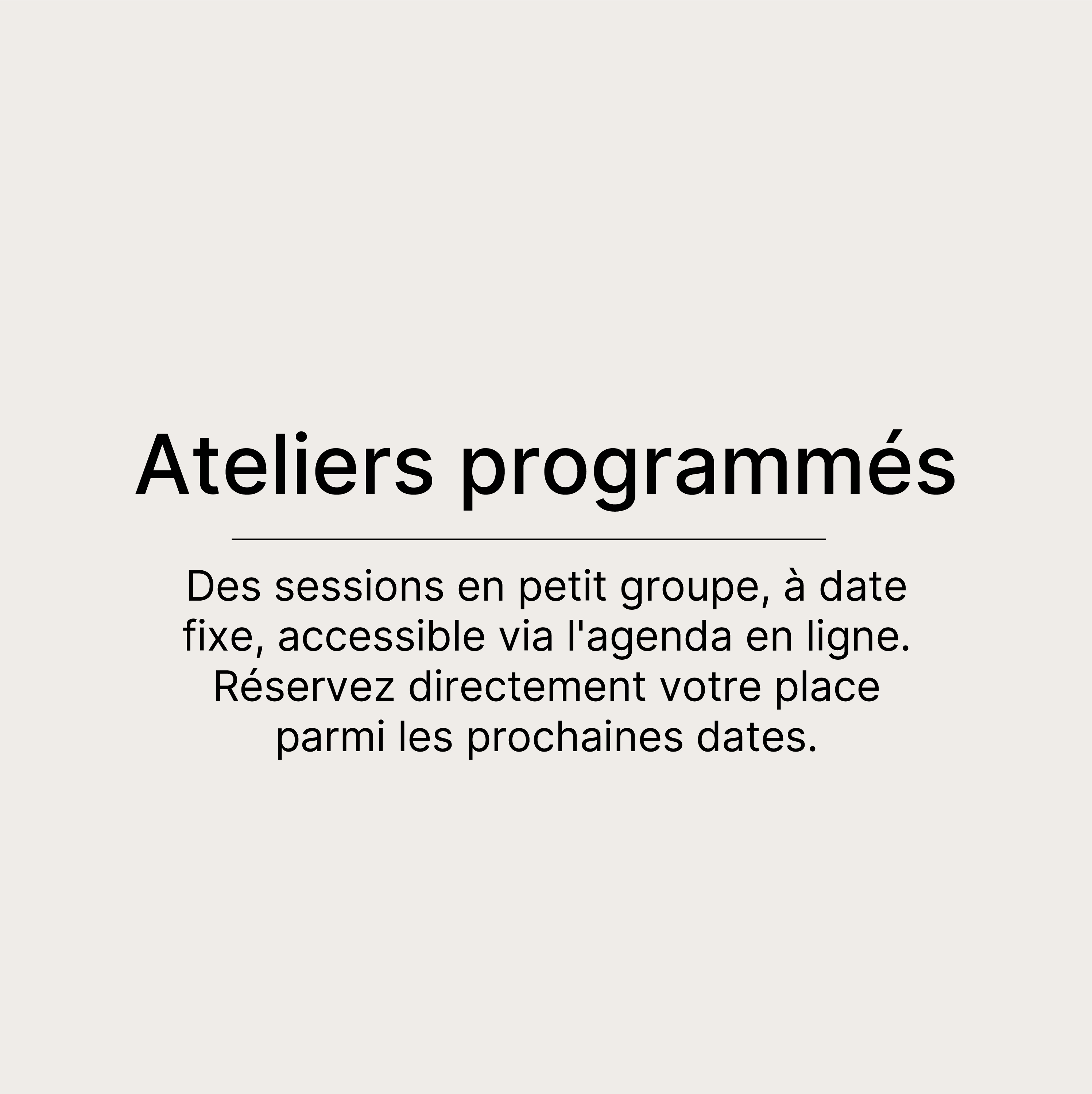 Prochains cours
